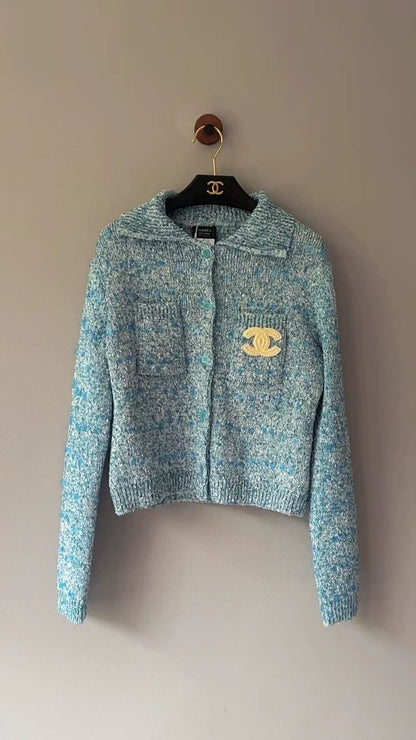 Sequined knitted cardigan