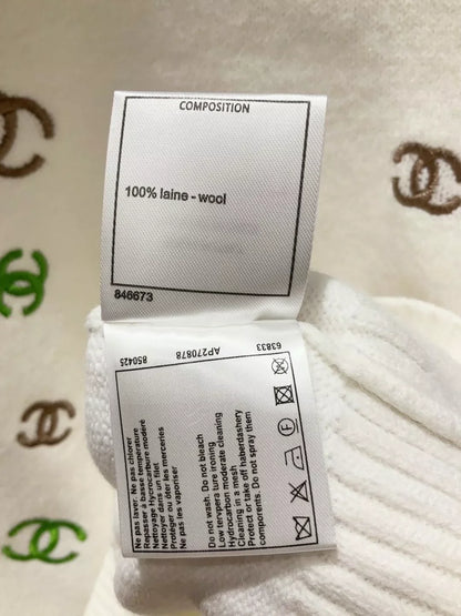 25fw Full printed embroidered sweater