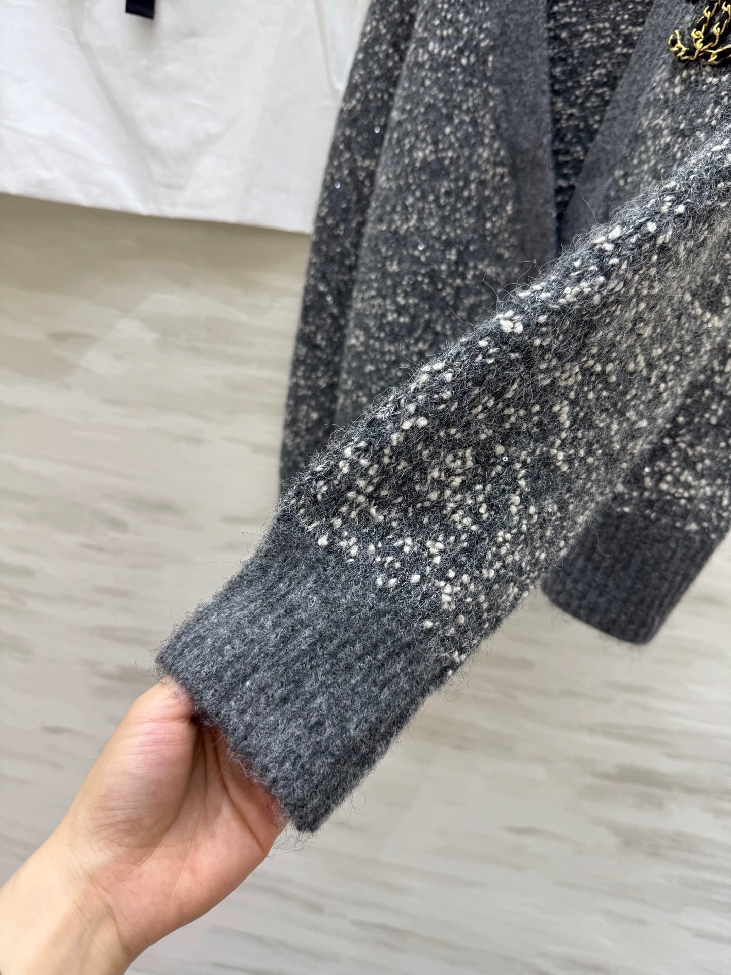 Wool knitted cardigan jacket