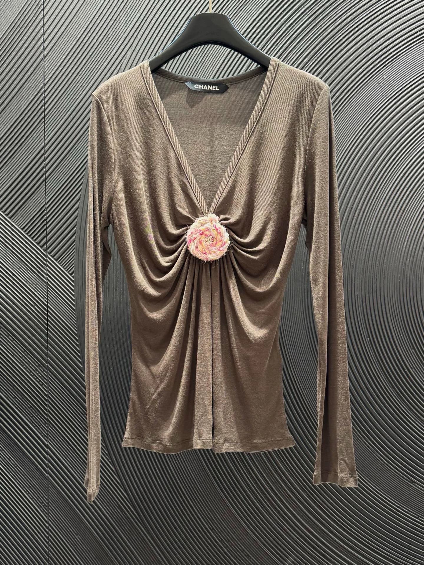 25fw V-neck top (vintage series)