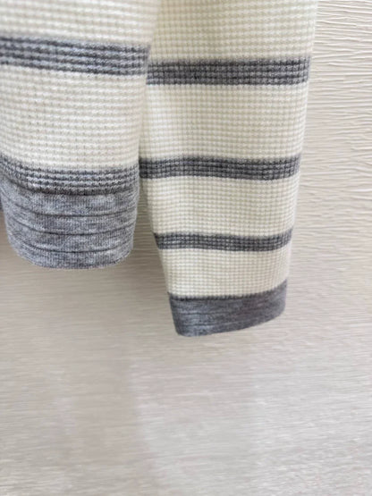 25fw Striped knitted cardigan