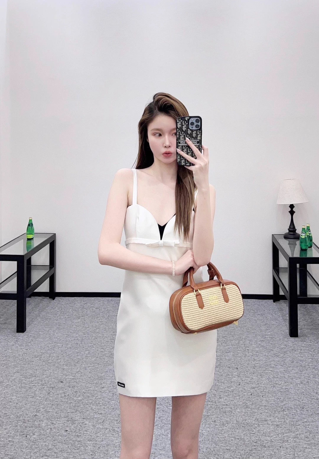 Bow-tie Braided Slip Dress