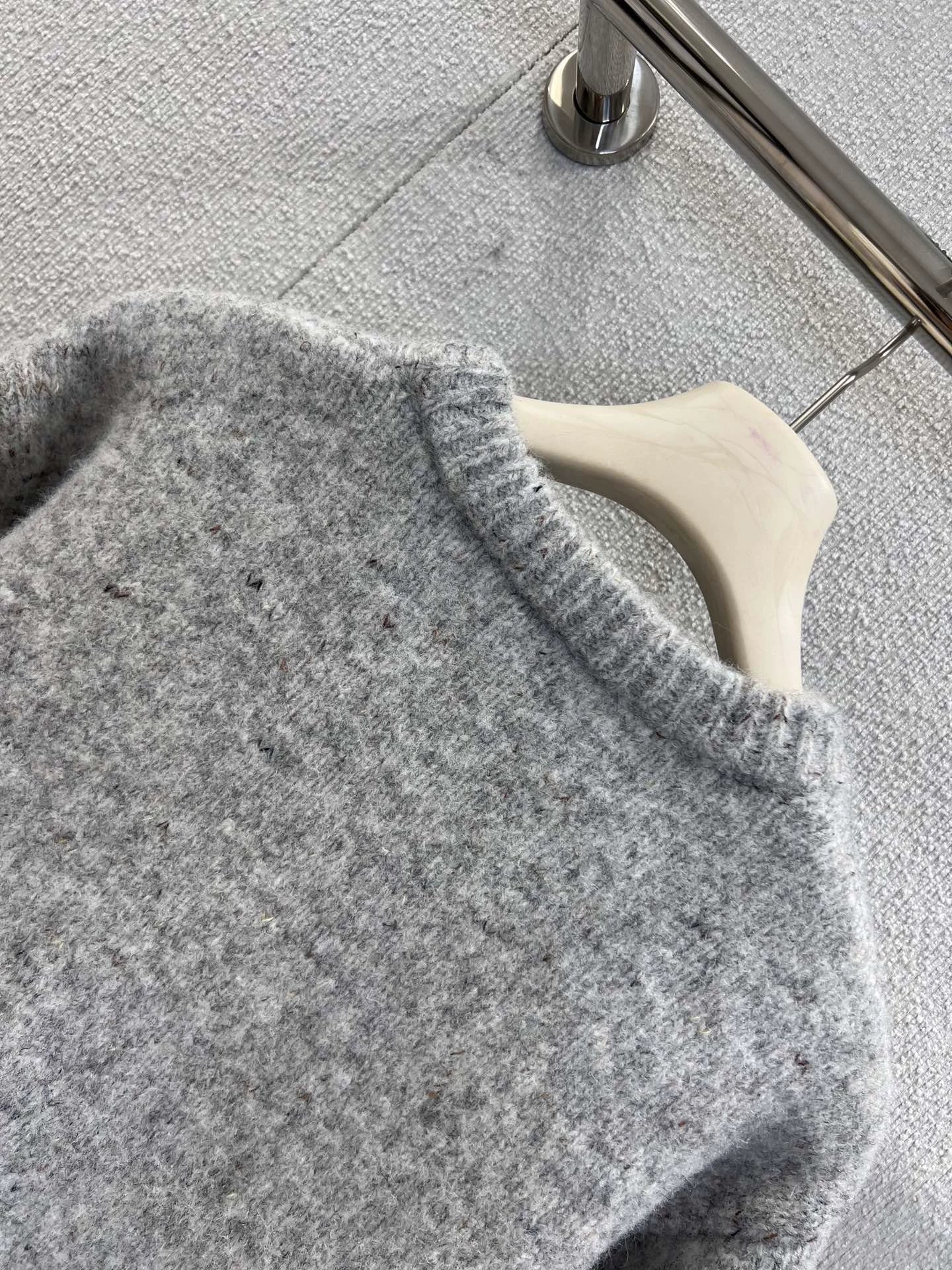 Indian silk patterned wool knit sweater