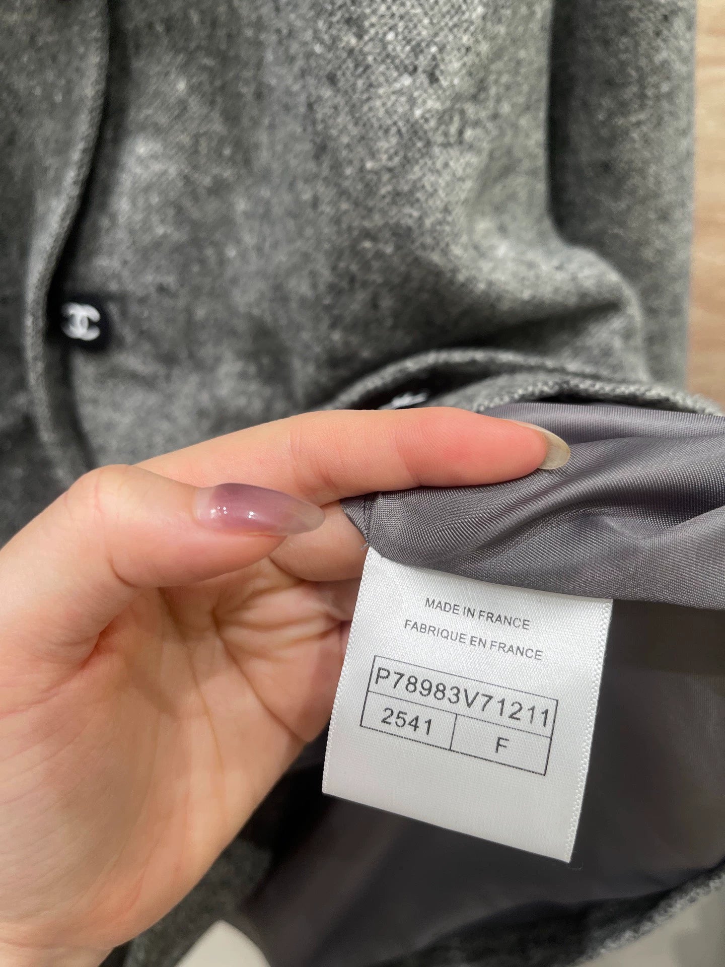 Grey wool blend jacket