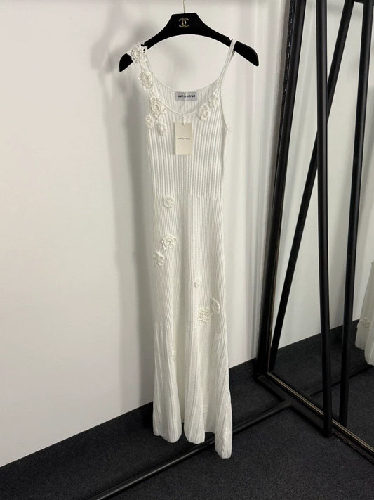 25fw Three dimensional crochet hollow dress