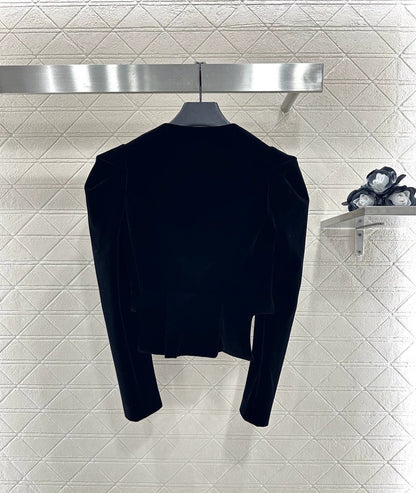 25fw Square neck bubble sleeve top