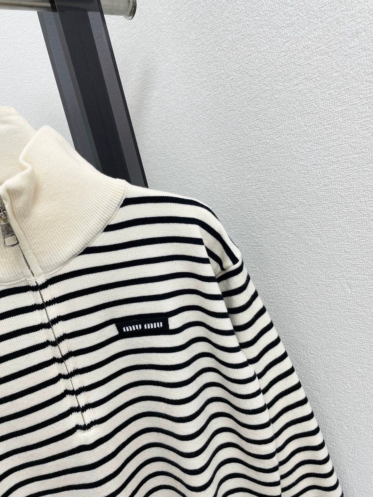 25fw Striped Half Zipper POLO
