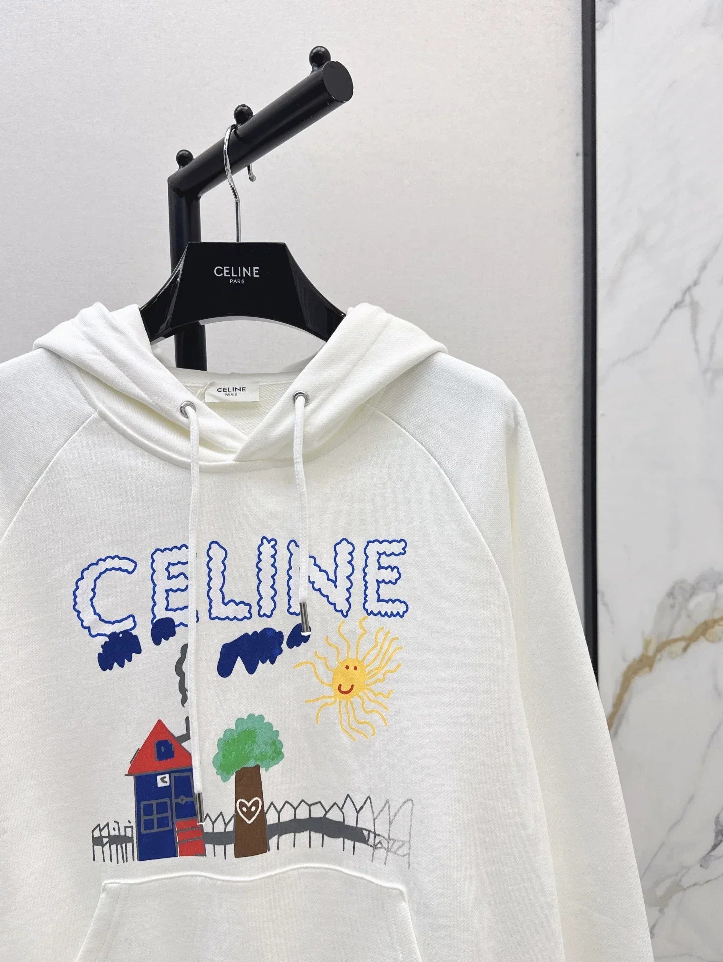 25fw Graffiti hooded sweatshirt