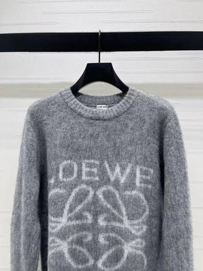 Jacquard knitted pullover sweater