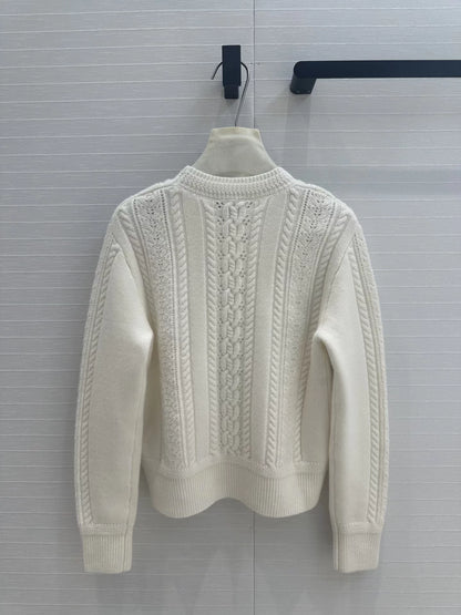 Hook flower cashmere sweater