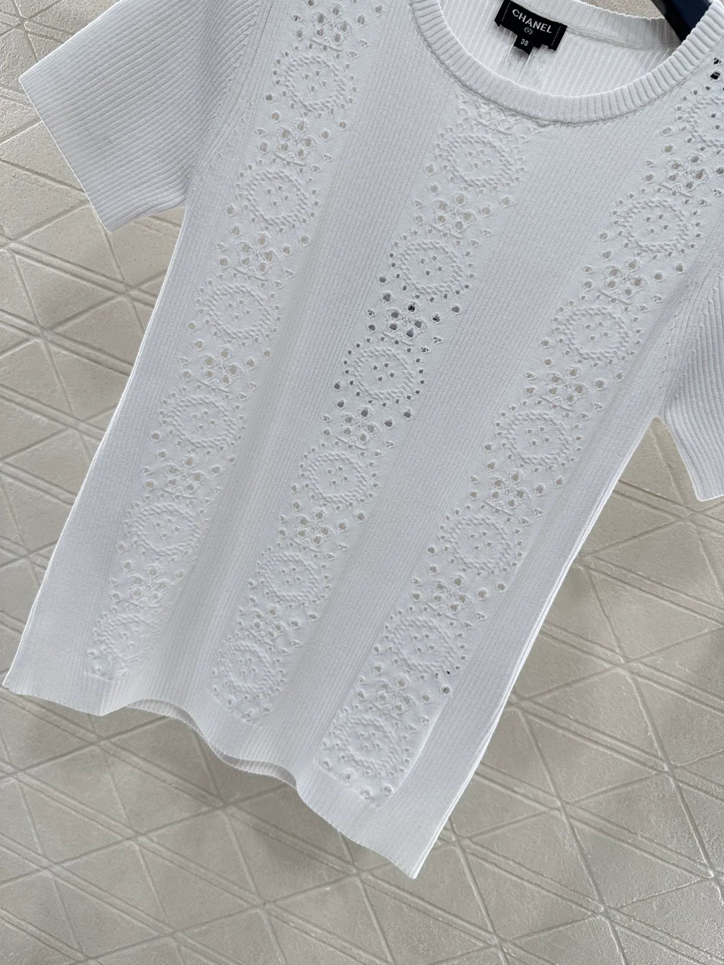 25fw Hollow knit short sleeves