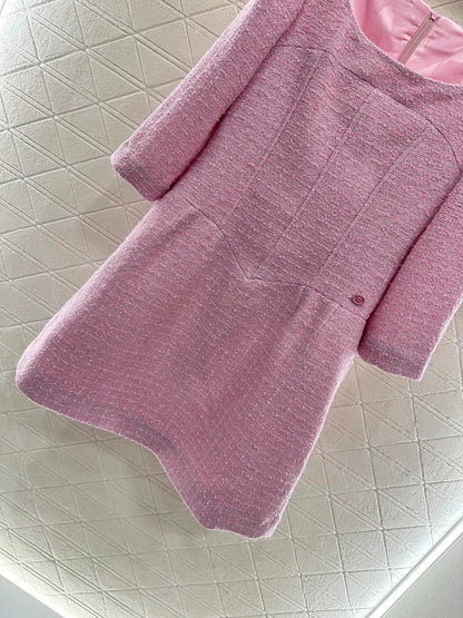 25fw Mid sleeve round neck dress