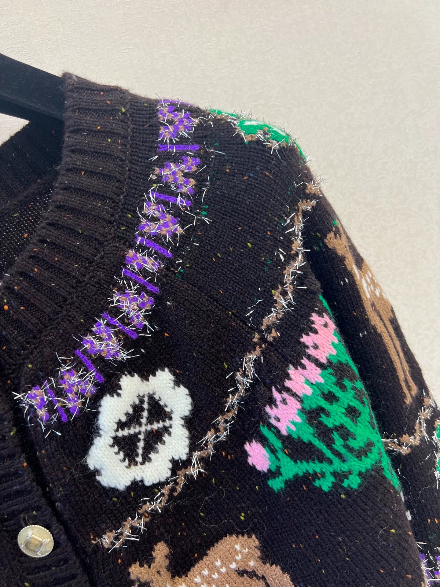 Deer knitted cardigan