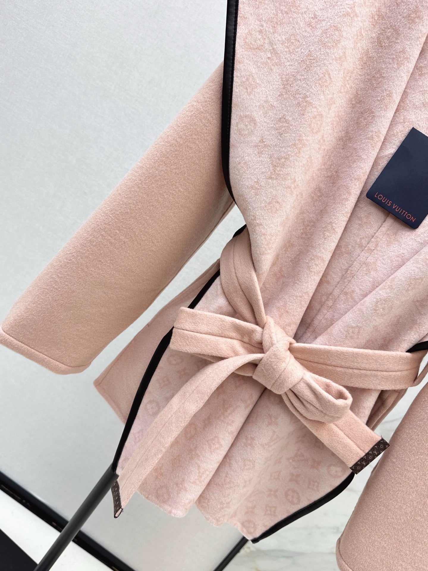 Double sided wearable classic wrap style short hooded jacket