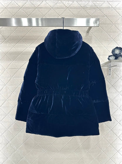 Hooded waist down jacket