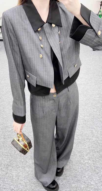 25fw Two piece striped set