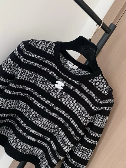 25fw Striped Knitted Long Sleeve