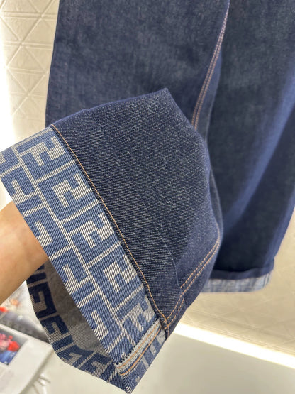 25fw Belt denim straight leg pants