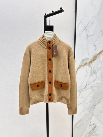 25fw new cashmere stand collar jacket