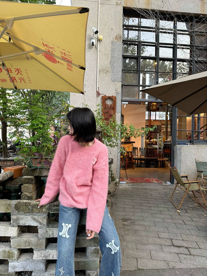 25fw Alpaca wool sweater (vintage series)