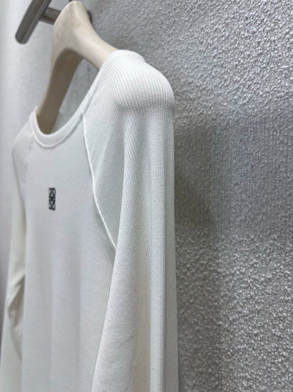 25Fw micro embroidered long sleeved base T-shirt