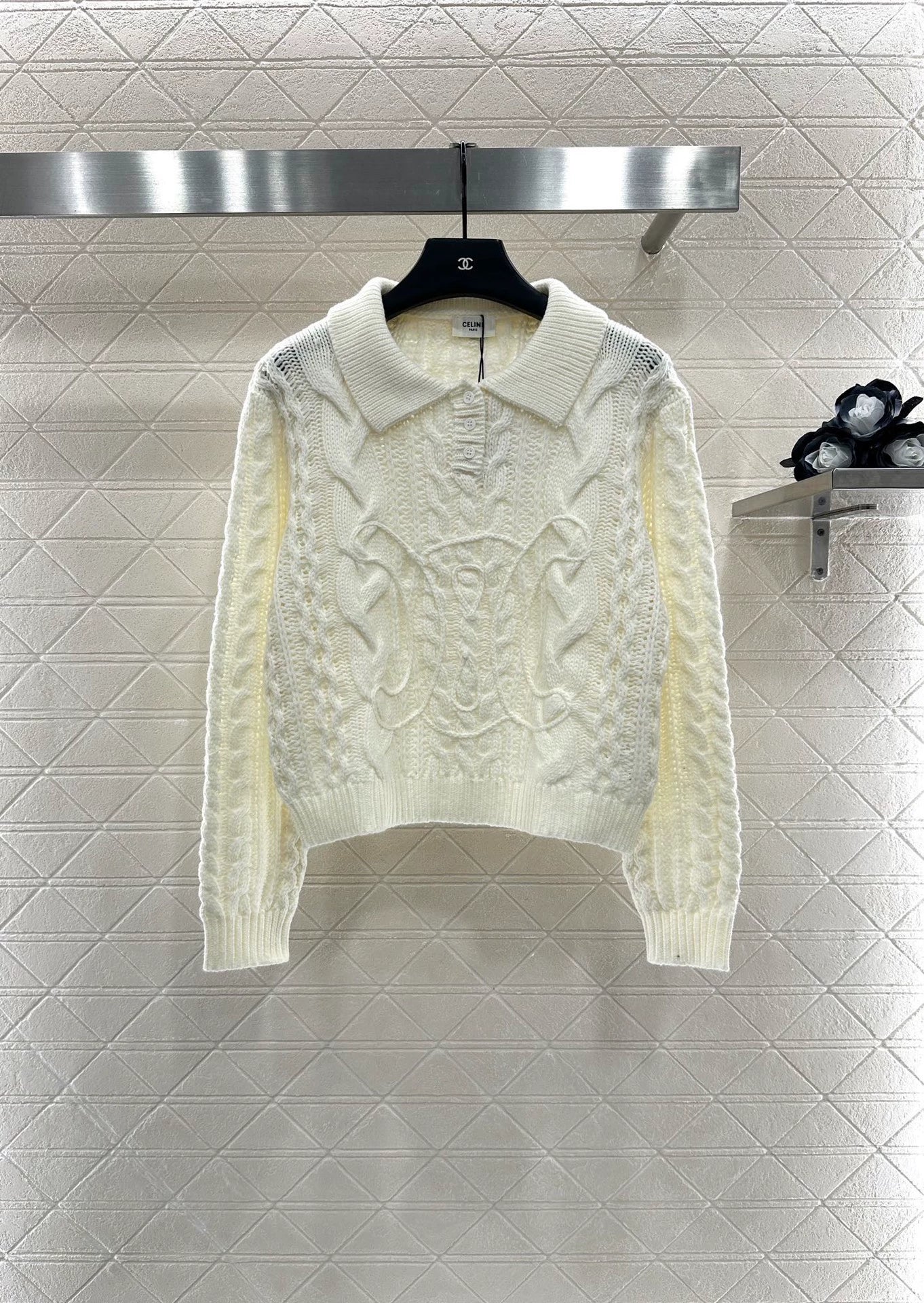 25fw Collar Knitted Top