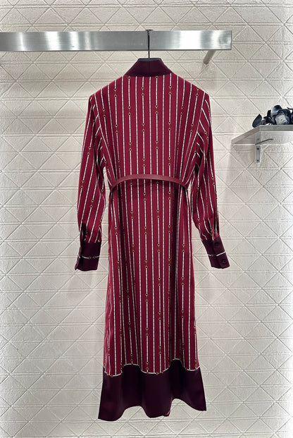 25fw Printed belt dress