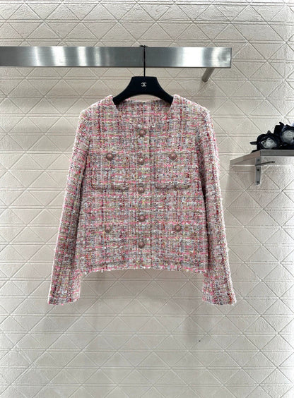 25fw Woolen round neck dress jacket