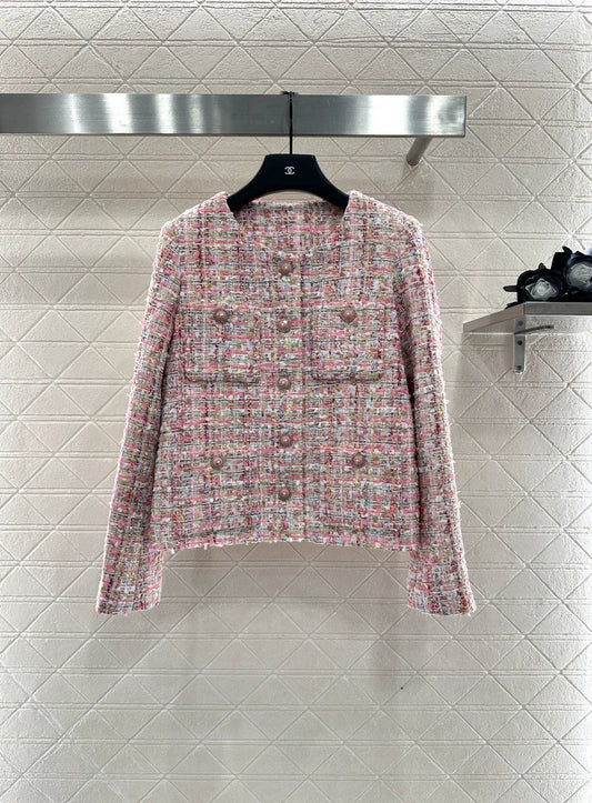 25fw Woolen round neck dress jacket