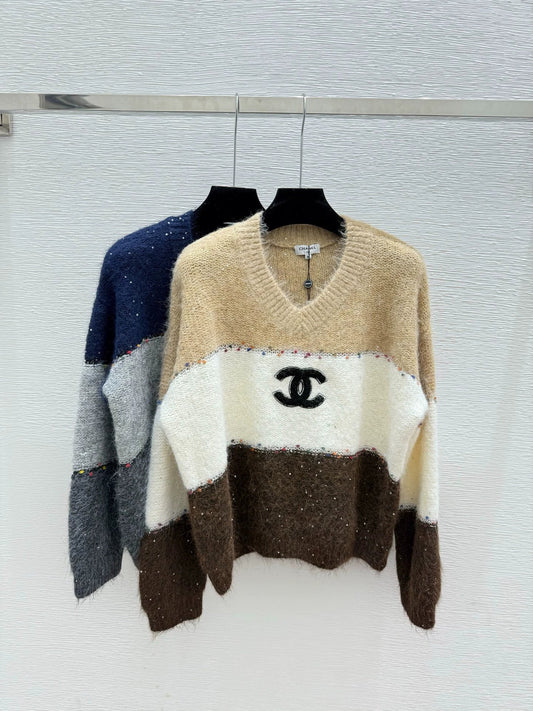 25fw Color blocked sweater