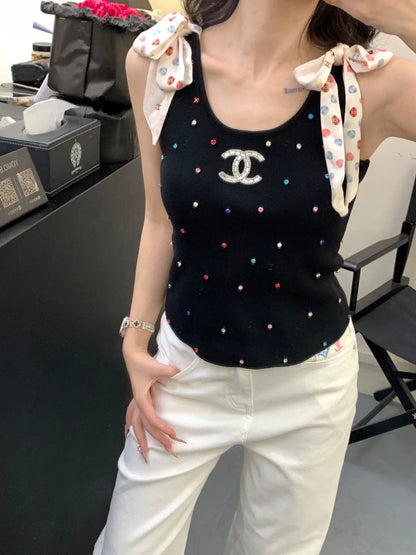 25 Summer New Diamond Scarf Vest