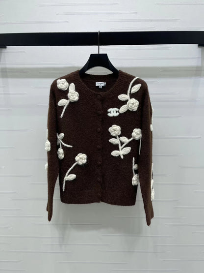 3D flower cardigan