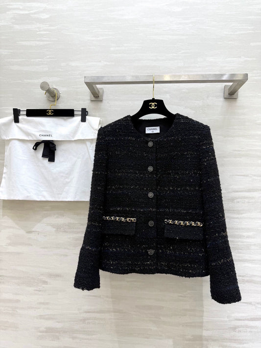 Knitted tweed jacket