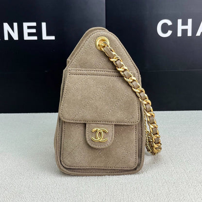 25C suede hippie bag (grey）