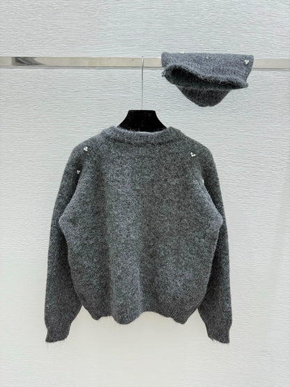 25fw Pearl knitted cardigan