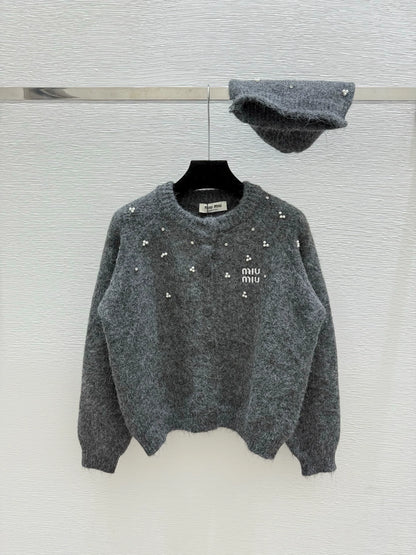 25fw Pearl knitted cardigan