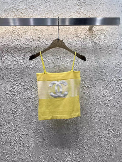 25 Summer New Striped Knitted Suspenders