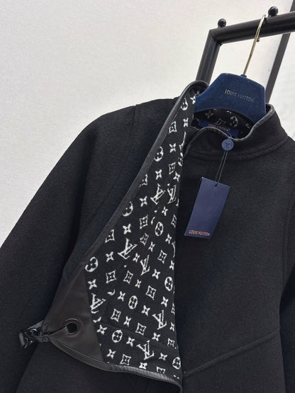 25fw Old flower double-sided short cape coat