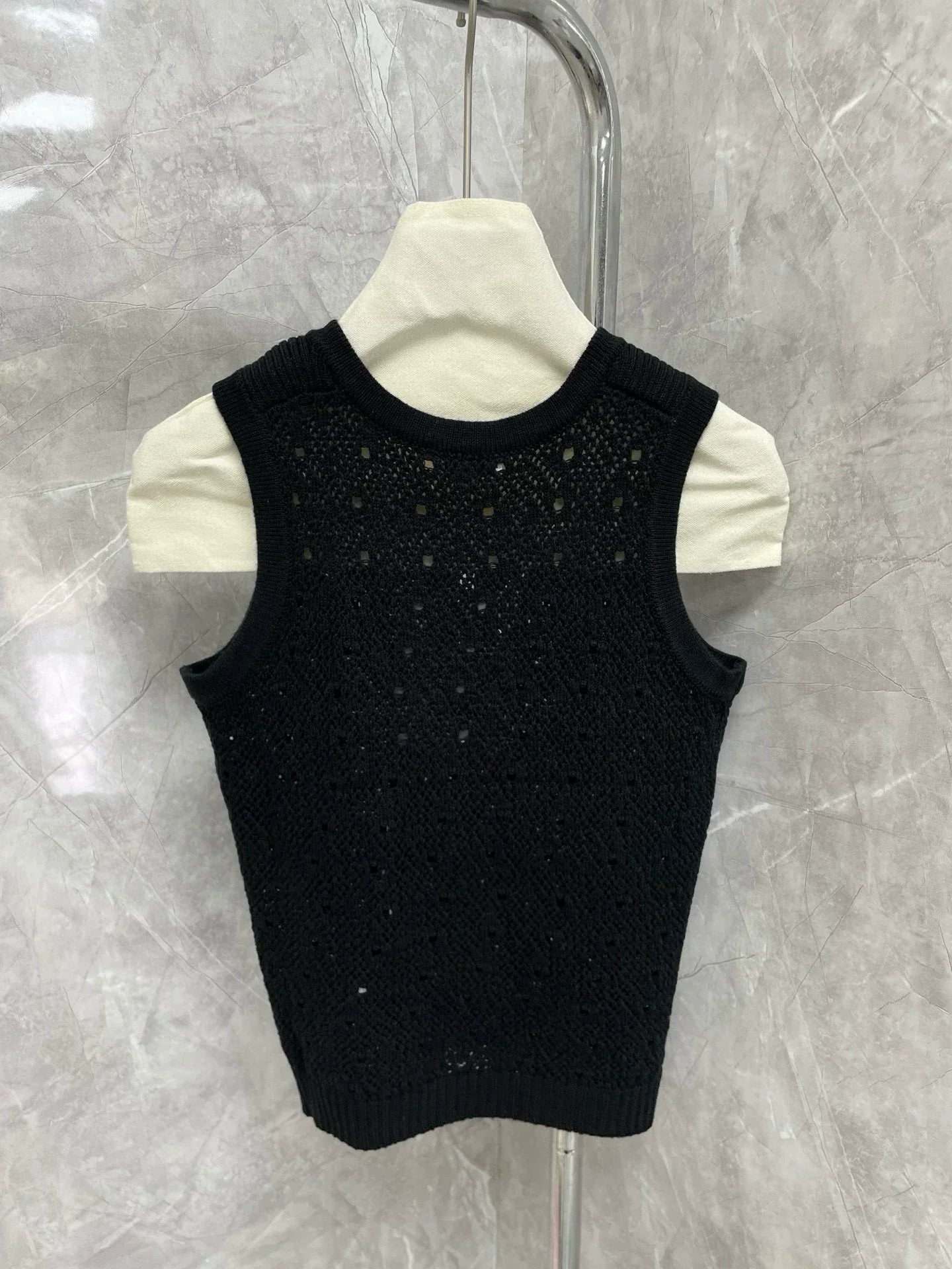 25fw new hollow knitted vest