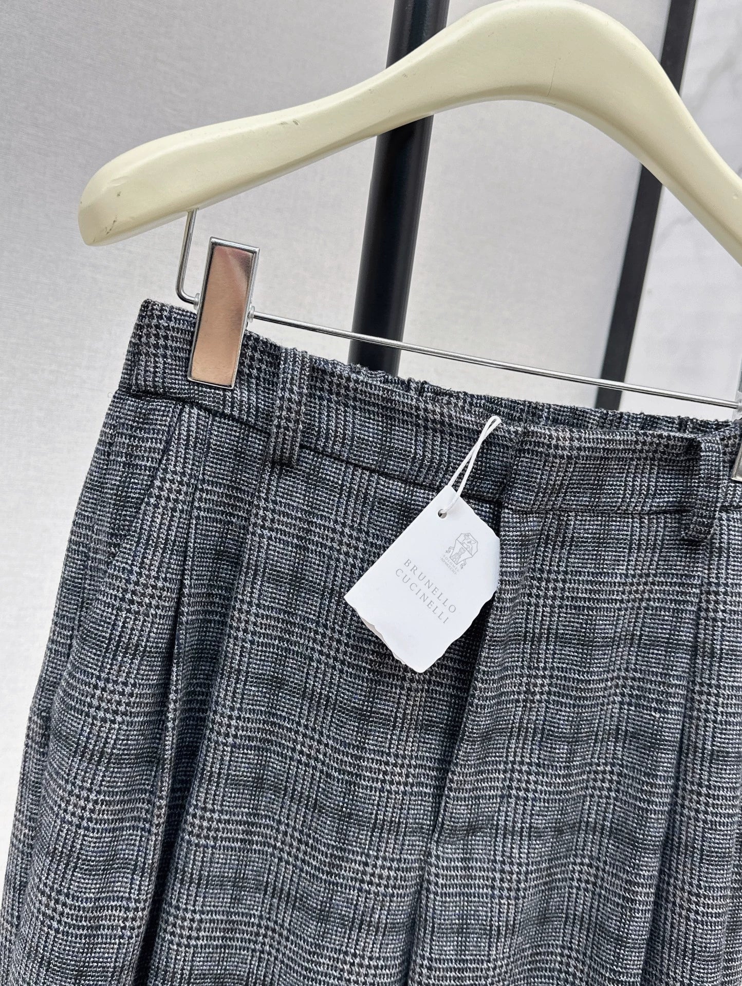 25fw Blue plaid suit and trousers