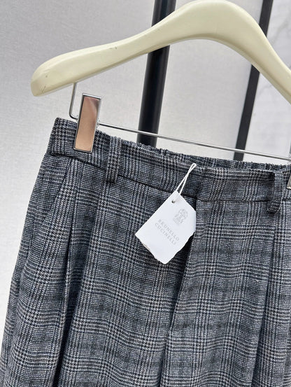 25fw Blue plaid suit and trousers