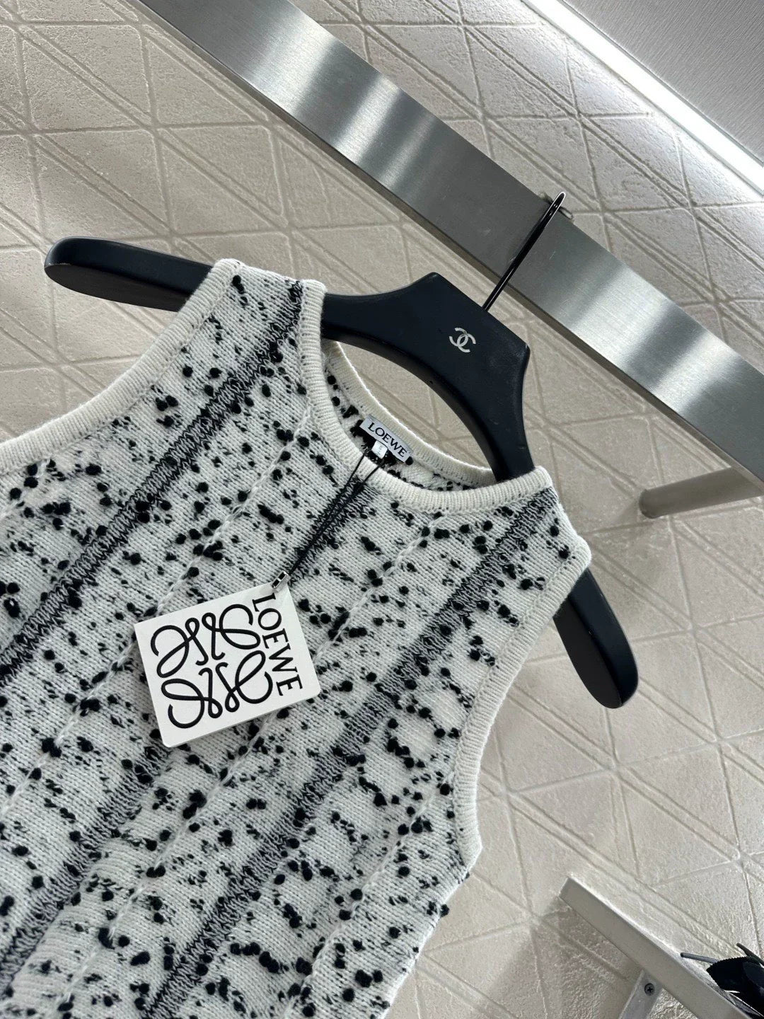 25fw Floral knit vest