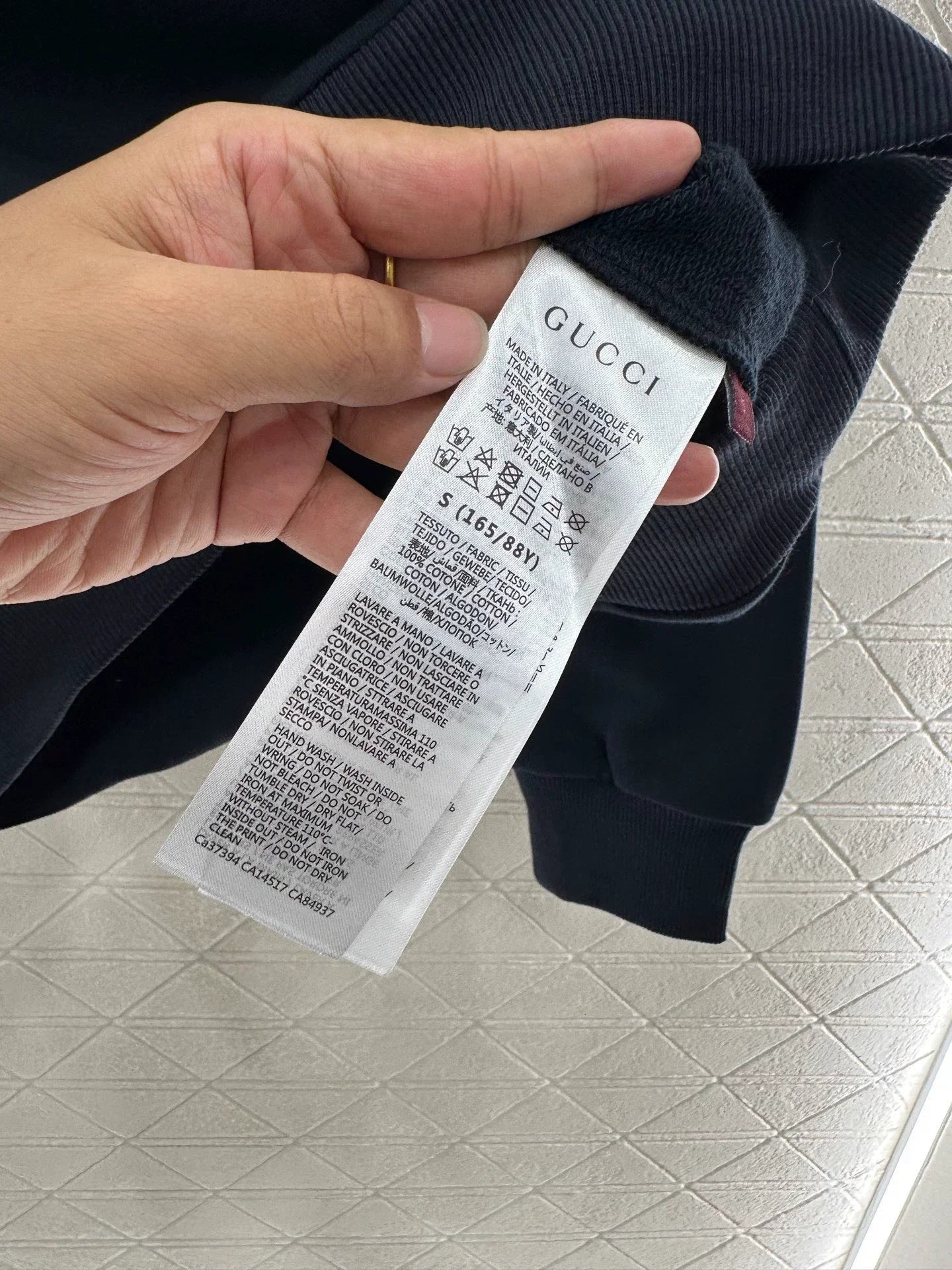 25fw Round neck letter embroidered hoodie