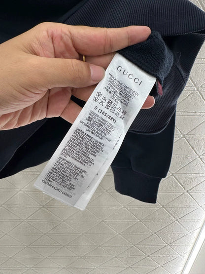 25fw Round neck letter embroidered hoodie