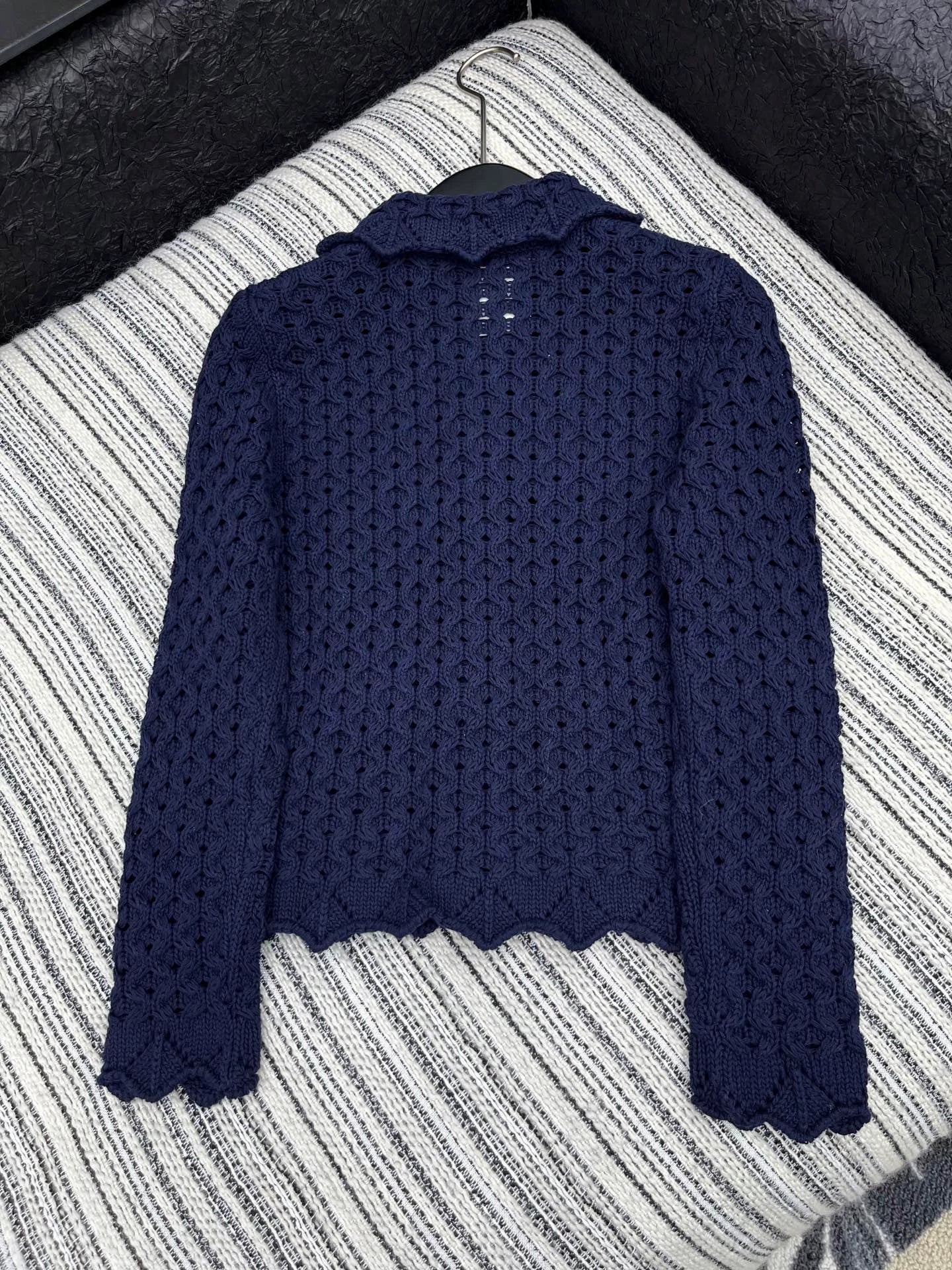 25fw Heavy industry hook flower lapel jacket