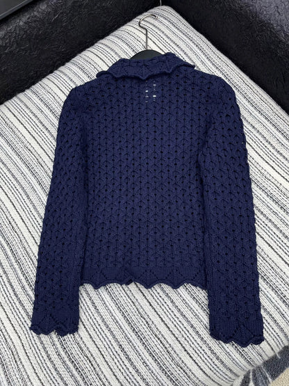 25fw Heavy industry hook flower lapel jacket