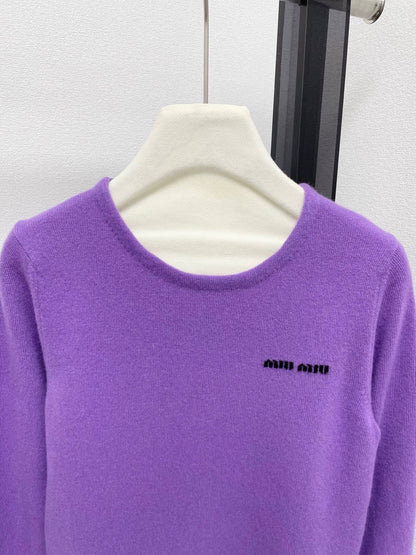 25fw Letter contrasting jacquard sweater