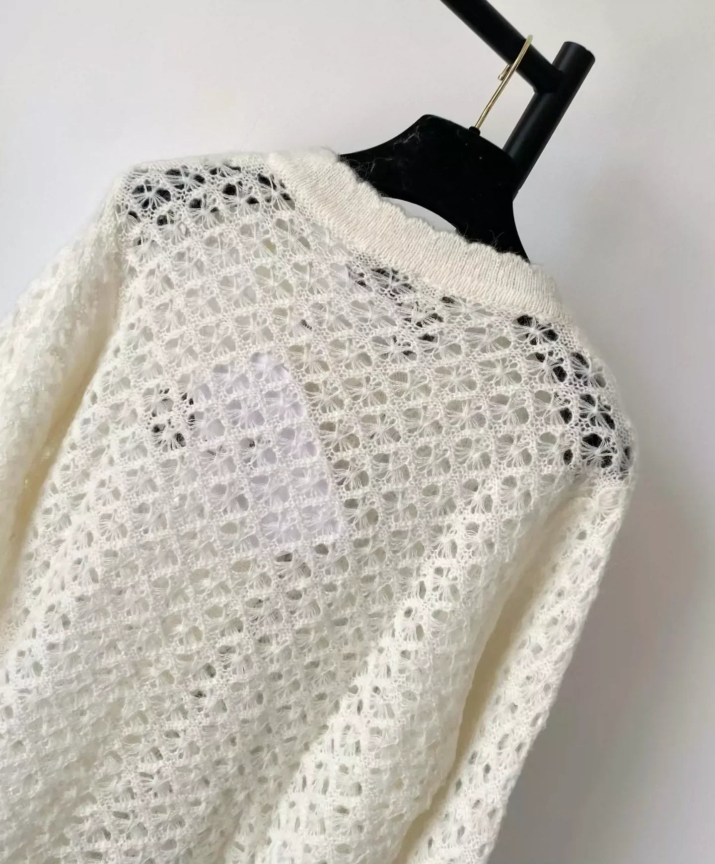 25fw Hollow knit cardigan