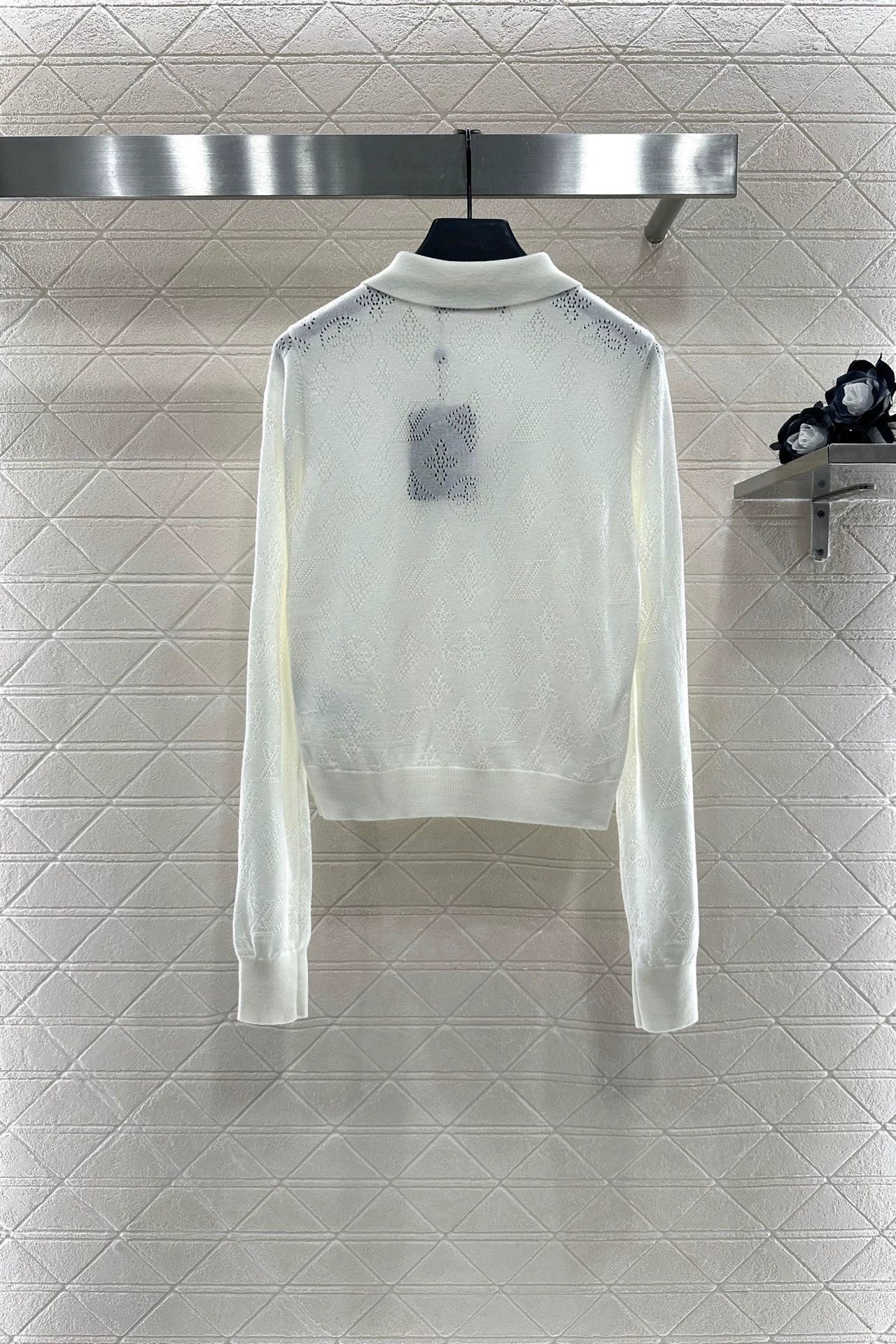 25fw Hollow hook flower top