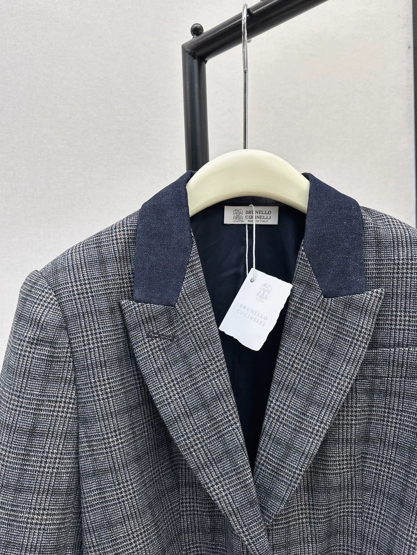 25fw Blue plaid blazer